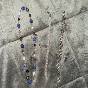 Elegant Blue and Silver Women's Jewelry Set